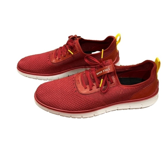 Men's Cole Haan Zerogrand Lace Up Sneakers Red Size 11.5 - Picture 3 of 8